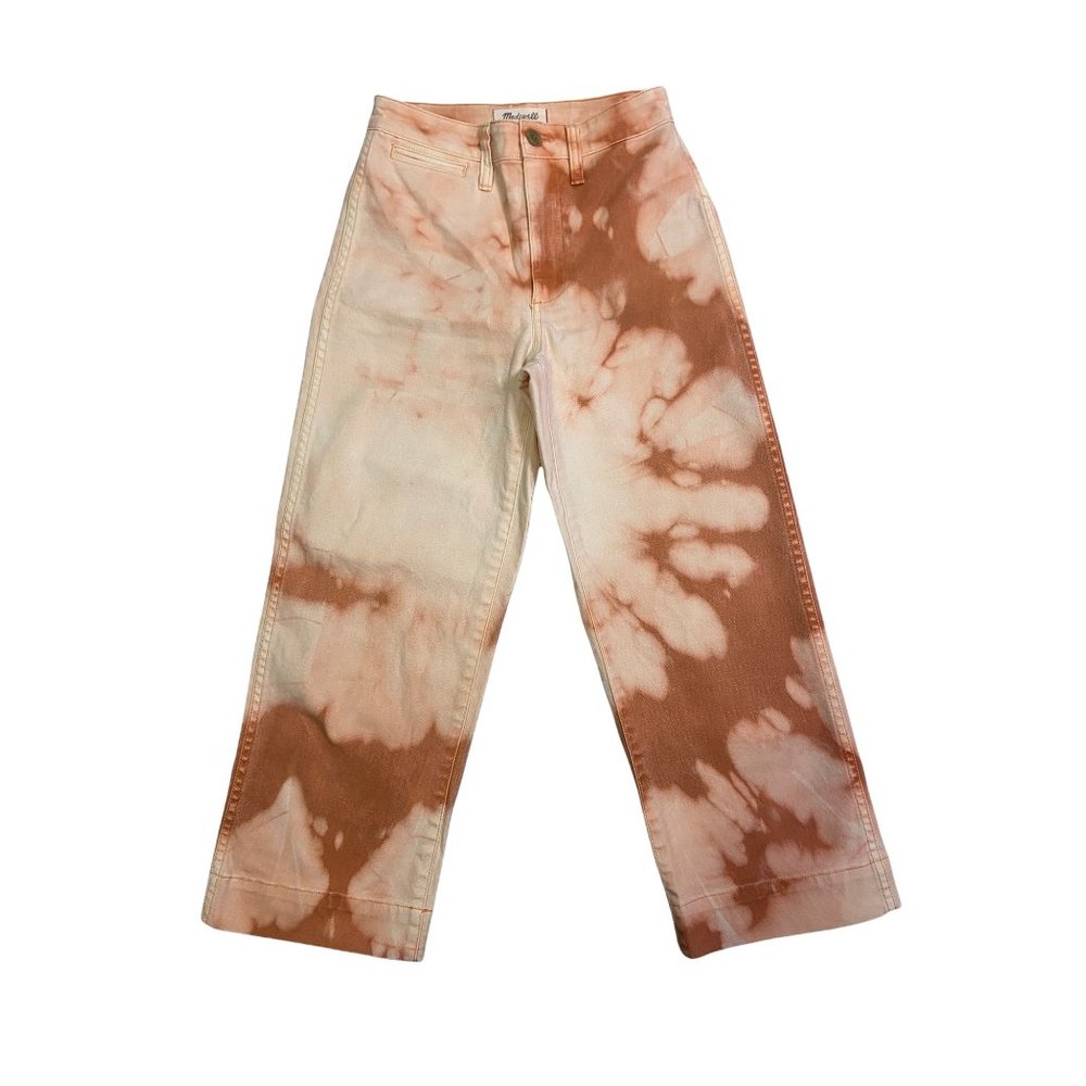 Madewell Slim Emmett Wide-Leg Crop Pants Tie Dye- size 23